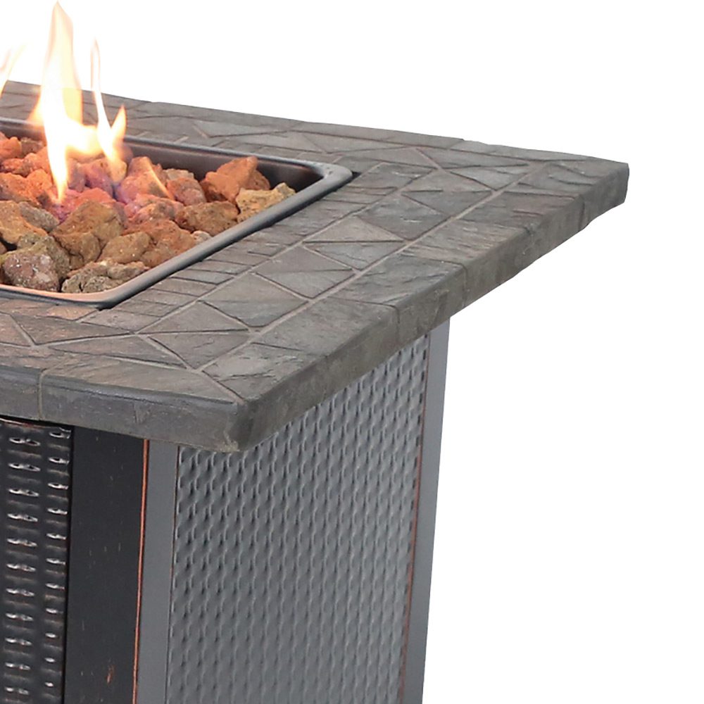 Lp Gas Outdoor Fire Pit With Resin, Uniflame Endless Summer Gas Fire Pit