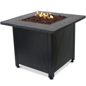 Gas Outdoor Fire Pit with Handcrafted Mantel