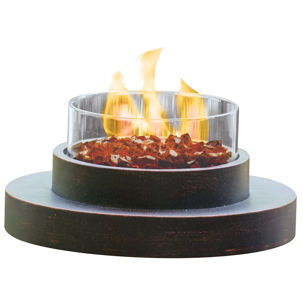 Round Table Top Gas Fire Pit Endless, Tabletop Outdoor Fire Pit