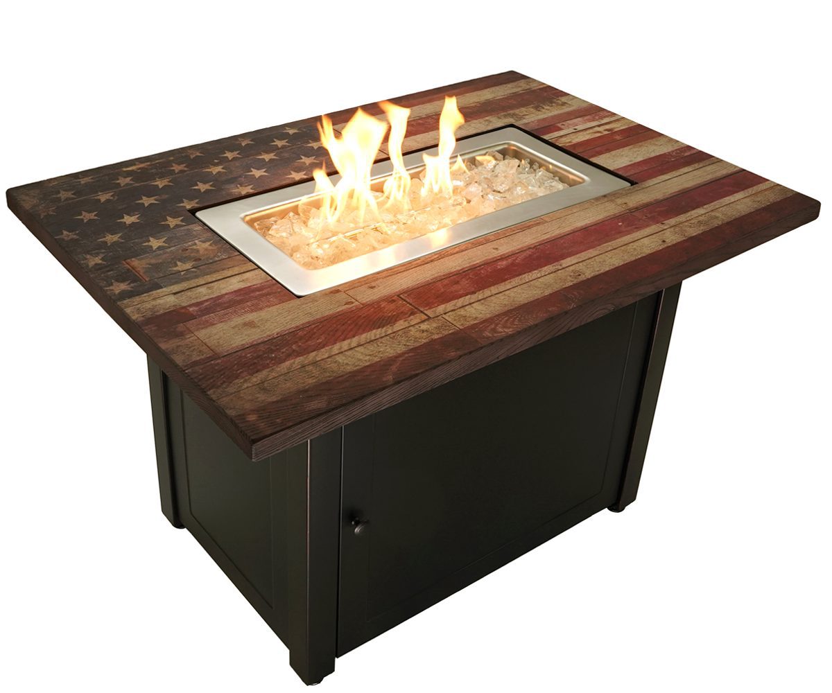 american flag fire pit
