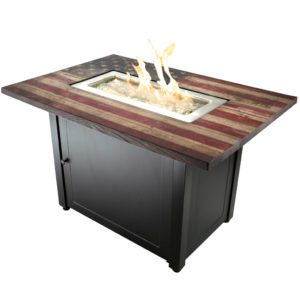 american flag fire pit